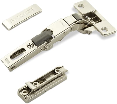 2 x Salice universeel potscharnier 110° Boorbeeld T48 met lineaire montageplaat Hoogte 3 mm excentrische aanpassing, Afdekking voor scharnierarm