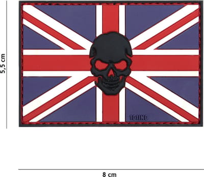 101 Inc Embleem 3D Pvc Vlag U.K.   Skull  17027
