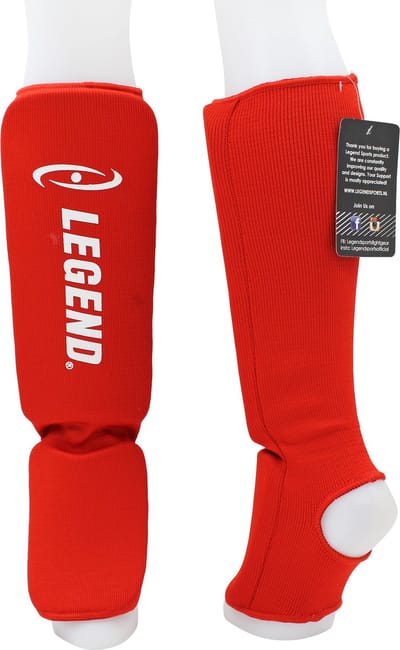 Scheenbeschermers Legend Easy Kids/Volwassenen Rood Elastisch M