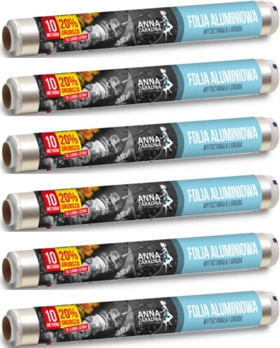 6x Anna Zaradna Aluminium Folie roll - 10 Meter