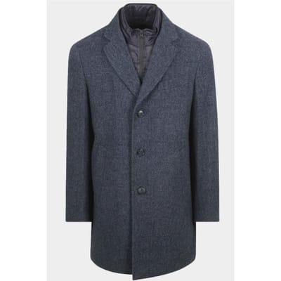 Suitable Coat Wol Twill Donkerblauw - Maat 56 - Heren - Mantels & coats
