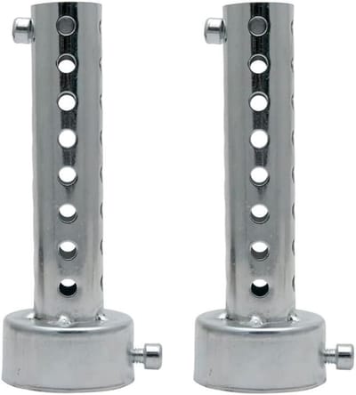 Cocoplus -Universele uitlaatdemper voor motorfiets, 2 x 48 mm, DB Killer, roestvrij staal, zilver - Uitlaatsysteem - Geluiddempend - Geschikt voor diverse merken en modellen - Zilverkleurig - Motorfiets accessoire.