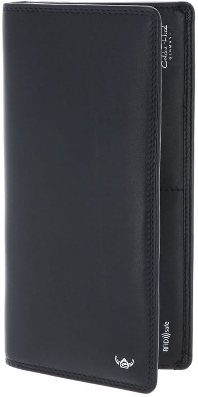 Golden Head Leren identiteitskaarthoesje Polo RFID Protect Brieftasche mit RV 4042 Schwarz zwart