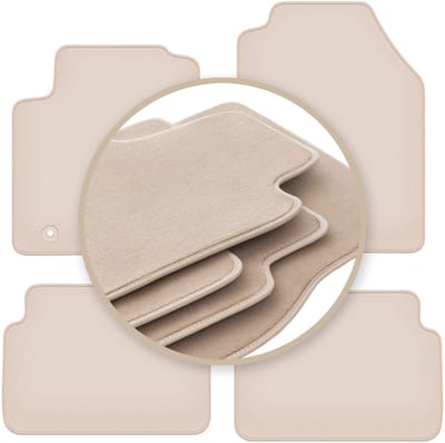 PREMIUM beige matten voor: Ford Focus MK1 FL hatchback, sedan, stationwagen 2001-2004