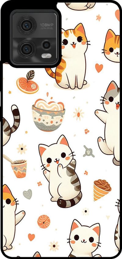 Smartphonica Telefoonhoesje Geschikt voor Motorola Moto G72 met katten opdruk - TPU backcover case cat design geschikt voor Motorola Moto G72