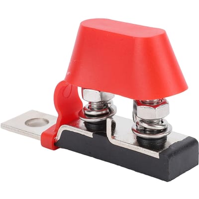 Dubbelpolig zekeringblok DC58V M8 Dubbele bouten MRBF Zekeringhouder voor Auto Marine Boot RV Geen zekering red