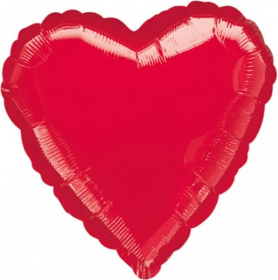 Anagram folieballon hart 43 cm rood