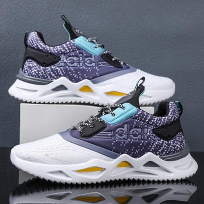 Herfst Nieuwe Sportschoenen Ademende Casual Schoenen Trendy Hardloopschoenen Plus Size Herenschoenen Zomer Sport 45 gray