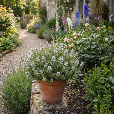 Bloomique - Set van 6 - Thymus vulgaris - Echte Tijm - Winterhard - Balkonplanten - Kruidenplanten - Geurend - 10-20cm Hoog - Pot 9cm