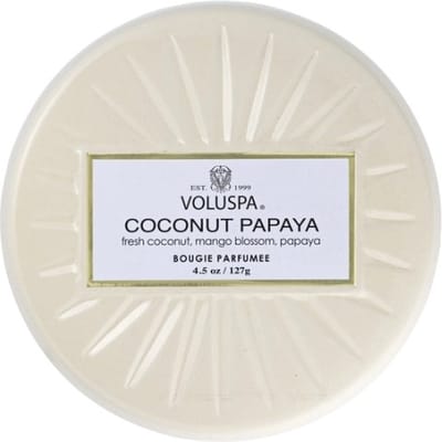 Voluspa Geurkaars Vermeil Coconut Papaya Mini Tin Candle 127gr