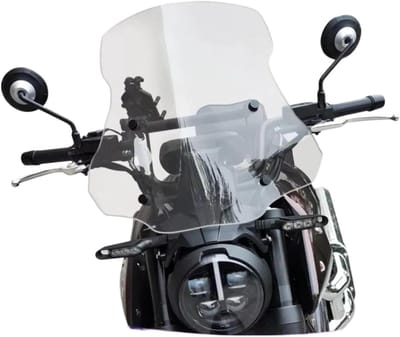 Motorruit - Windscherm Motor - Windbescherming - Bescherming tegen puin - 48cm - Transparant