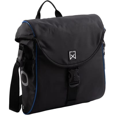 Willex - Enkele Tas 300 - Zwart/Blauw - Lichtgewicht - Met Schouderband - 12 liter