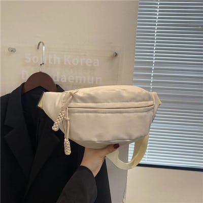 Borsttas Bananentas voor dames Sling Crossbody Heuptas Canvas Running Heuptas Casual Fanny Packs Sport Halve Maan Heuptas One Size gray
