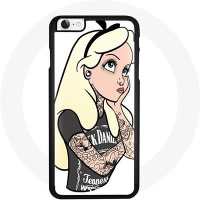 Coque - Disney - Iphone 4 - Souple - Noir - Princesse