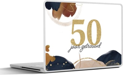 Laptop sticker - 12.3 inch - Spreuken - Huwelijk - 50 jaar getrouwd - Quotes - 30x22cm - Laptopstickers - Laptop skin - Cover