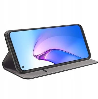 Jaym, Hoesje geschikt voor Oppo Reno 8 5G - Magnetisch Folio met Standaard, Zwart
