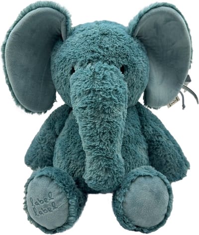 Label Label Elephant Elly Blauw 34 cm Knuffel