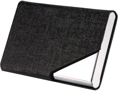 Kaarthouder - Pasjeshouder - Portemonnee - Visitekaartjes houder - Creditcardhouder - Pashouder - Aluminium - Card holder - Wallet - Compacte portemonnee - Zwart - Jonyx