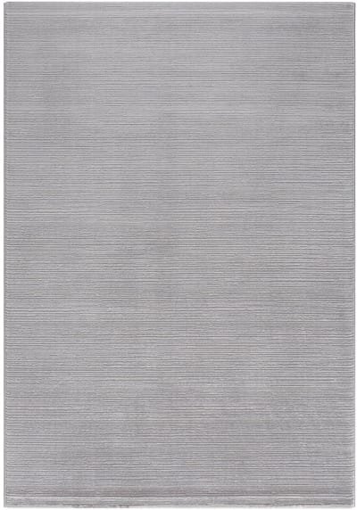 LINES Luxe Vloerkleed 160 x 230 cm Zilver/Lichtgrijs – Laagpolig Tapijt met Reliëf – Modern Design – Anti Allergisch