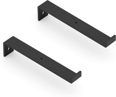 Plankdragers Set - Steunen - Wandmontage - Massief Staal - 62x209mm - Zwart