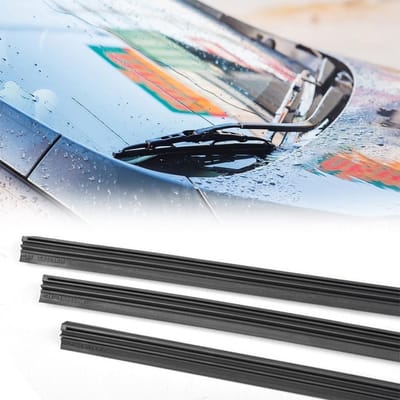 Vervangrubber voor autoruitenwissers, 700 mm, set van 3, duurzaam, glasbescherming, eenvoudig te installeren