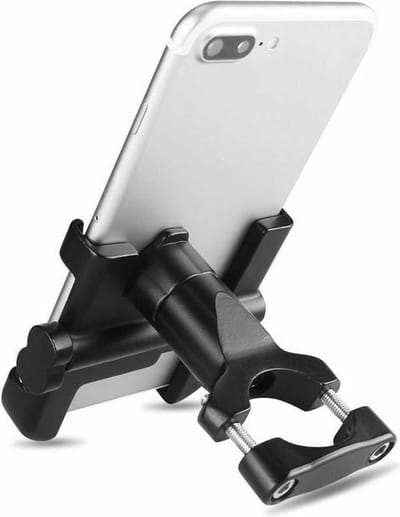 Universele Alumium Telefoon Mount - voor Fiets / Motor - 360° Rotatie - Mobile Mount - Anti-fall - Heavy Duty - Fietsstuur Smartphone Cradle - Waterbestendig - Schokbestendig - voor Motor, Scooter, Boot - Telefoon Breedte 6-10 cm - Rood