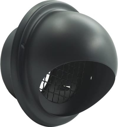 Weha Bolrooster Ø125mm, grofmazig gaas, rvs 304 Zwart