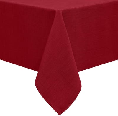 Linnenlook Tafelkleed - Rechthoekig 130 x 160 cm - Stijlvol voor Eettafel - Rood