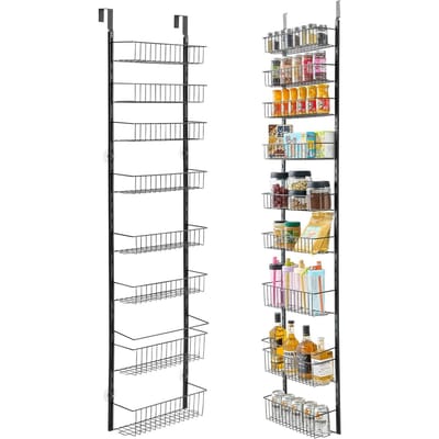 Organisateur de garde-manger à suspendre 9 niveaux au-dessus de la porte Étagère de rangement suspendue réglable