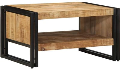 vidaXL Salontafel 70x50x38 cm massief ruw mangohout