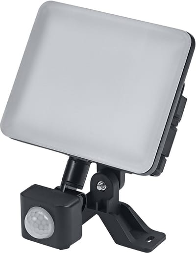 OSRAM ENDURA Flood Sensor Adjustable LED-schijnwerper, 10W, 850lm, 4000K koelwit, bewegingssensor, zwart, aluminium, IP44