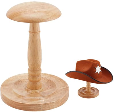 Dailygoods- Hoedenstandaard Houten - Koepelvorm - Hoed Display