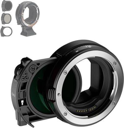 Camera Lens Mount Adapter voor Canon met C-PL+NDV Plug-in Filter voor RF-Mount Camera's zoals EOS R10, R7, R5, R6 en R RP - Perfect voor Fotografie en Videografie