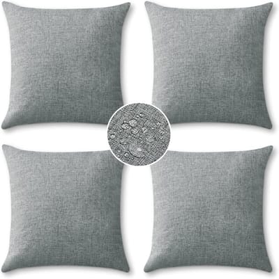 Set van 4 Waterdichte Sierkussenslopen Buiten 45x45 cm voor Terras en Tuin