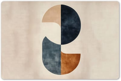 Placemats 45x30 cm - Placemat kunststof - 1 stuk - Cirkels - Abstract - Kleurrijk - Borden onderleggers - Decoratie voor op tafel - Keuken tafeldecoratie accessoires - Vinyl onderlegger - Tafelversiering