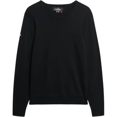 Trui Superdry Pull Mérinos Noir