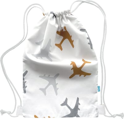 BINK Bedding Gymtas / Zwemtas Planes Oker 40 x 28 cm - kleuter - peuter