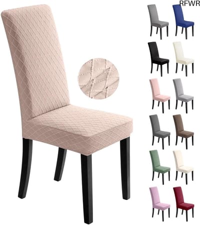 RFWR® Elastische Stoelhoezen Set van 6 - Comfortabele en Duurzame Bescherming voor Eetkamerstoelen
