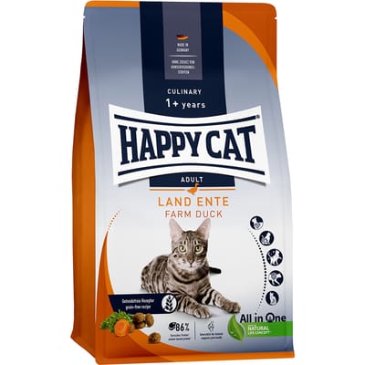 Happy Cat Culinary Adult Land-Ente (Eend) Kattenvoer - 1,3 kg