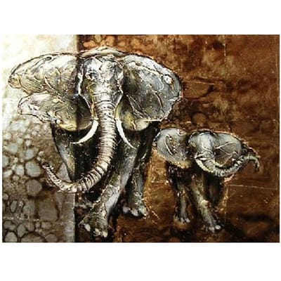Handwerk Olifant Handgemaakte Kunstwerk 5d Diy Diamond Schilderij Icoon Diamant Borduren 20X30CM gray