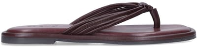 Sacha - Dames - Rode leren slippers - Maat 36