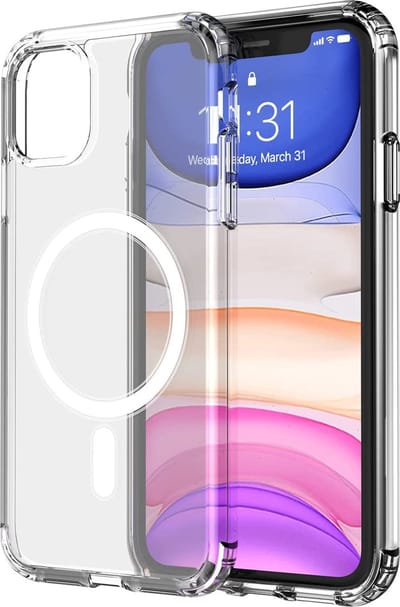 Hoesje Geschikt voor iPhone 11 Backcover - met Oplaadfunctie Hoesje Geschikt voor iPhone 11 - met Oplaadfunctie hoes oplader doorzichtig - Hoesje Geschikt voor iPhone 11 met Oplaadfunctie Case