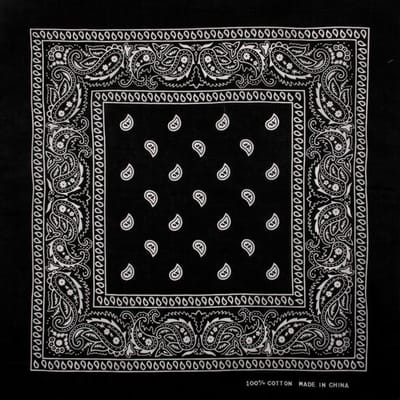 Haarsoires Haarband Bandana Zakdoek 55cm – Paisley Print – Zwart - Multifunctioneel Accessoire voor Haar, Festivals en Mode - One Size & Unisex