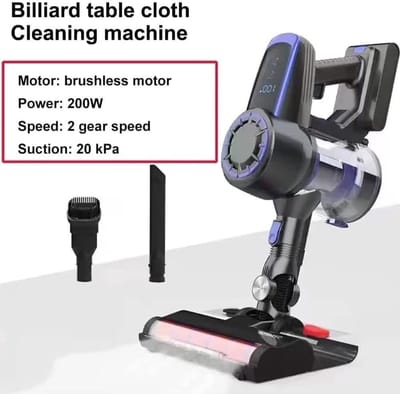 Biljart Reiniger - Stofzuiger Doek - Tafel Onderhoud - Instelbare Zuigkracht - 20 KPA