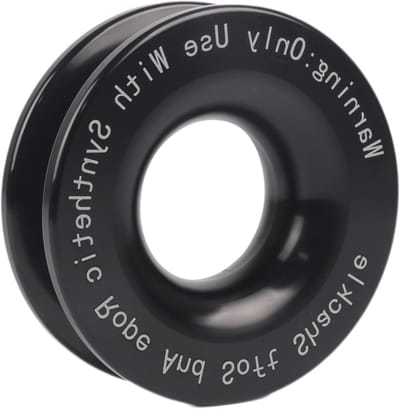 Herstelring met beugel - Lieraccessoire set - Voertuig slepen - Aluminiumlegering - 40 lbs capaciteit - Zwart