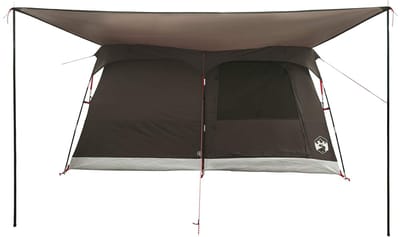 vidaXL - Familietent - 6-persoons - Bruin - Grijs - Polyester