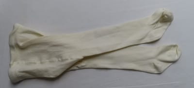 Maillot - Collant - Kousenbroek - Ecru - Effen - 12 / 24 maand