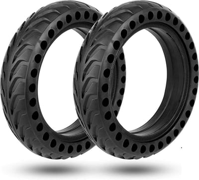 TECHPUNT Set van 2 Volrubberen Anti-lek Banden voor Xiaomi Elektrische M365 Step - 8.5 Inch