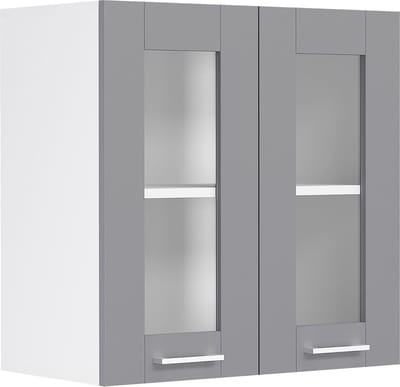 VCM keukenkast breedte 80 cm glazen deur wandkast glazen keuken keuken meubels landhuis Colura