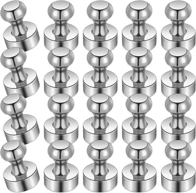 Set van 20 Sterke Neodymium Magneten voor Magnetisch Bord, Wit, Ideaal voor Whiteboard en Koelkast, Extra Sterke Grip